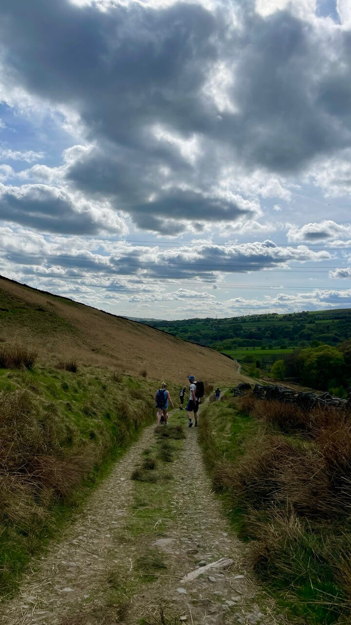 Hiking in hills