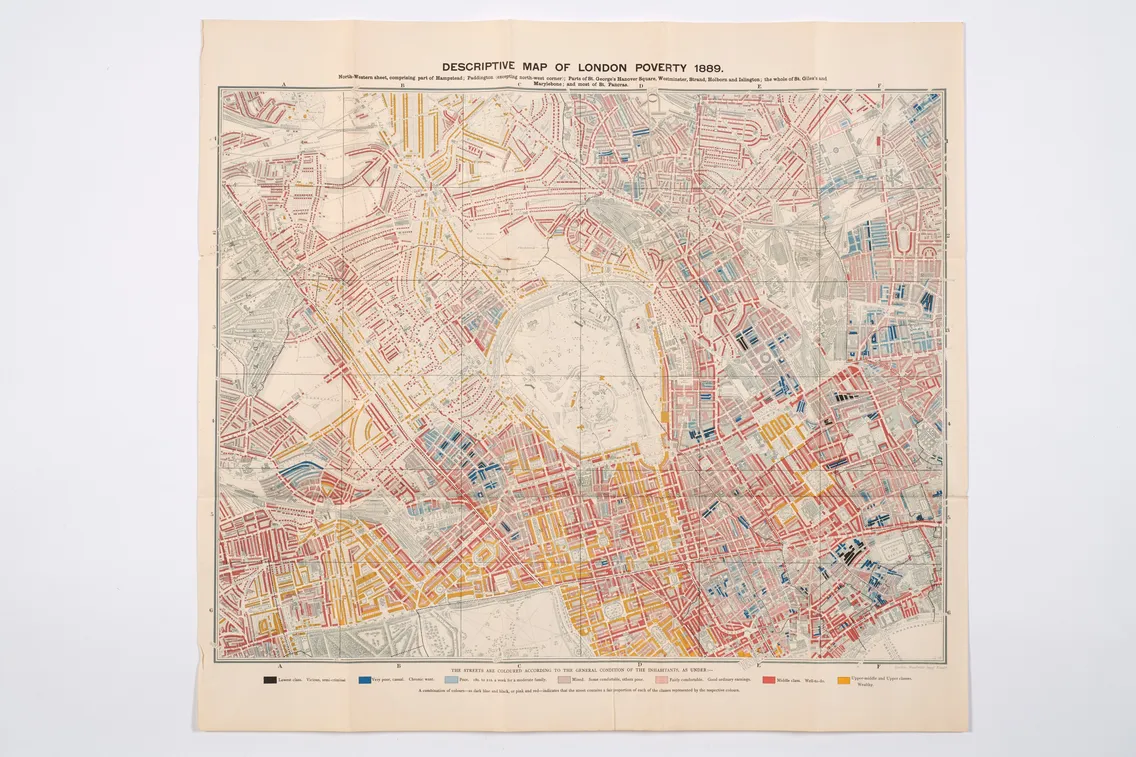 The north-east sheet depicting areas like Hampstead and Paddington.