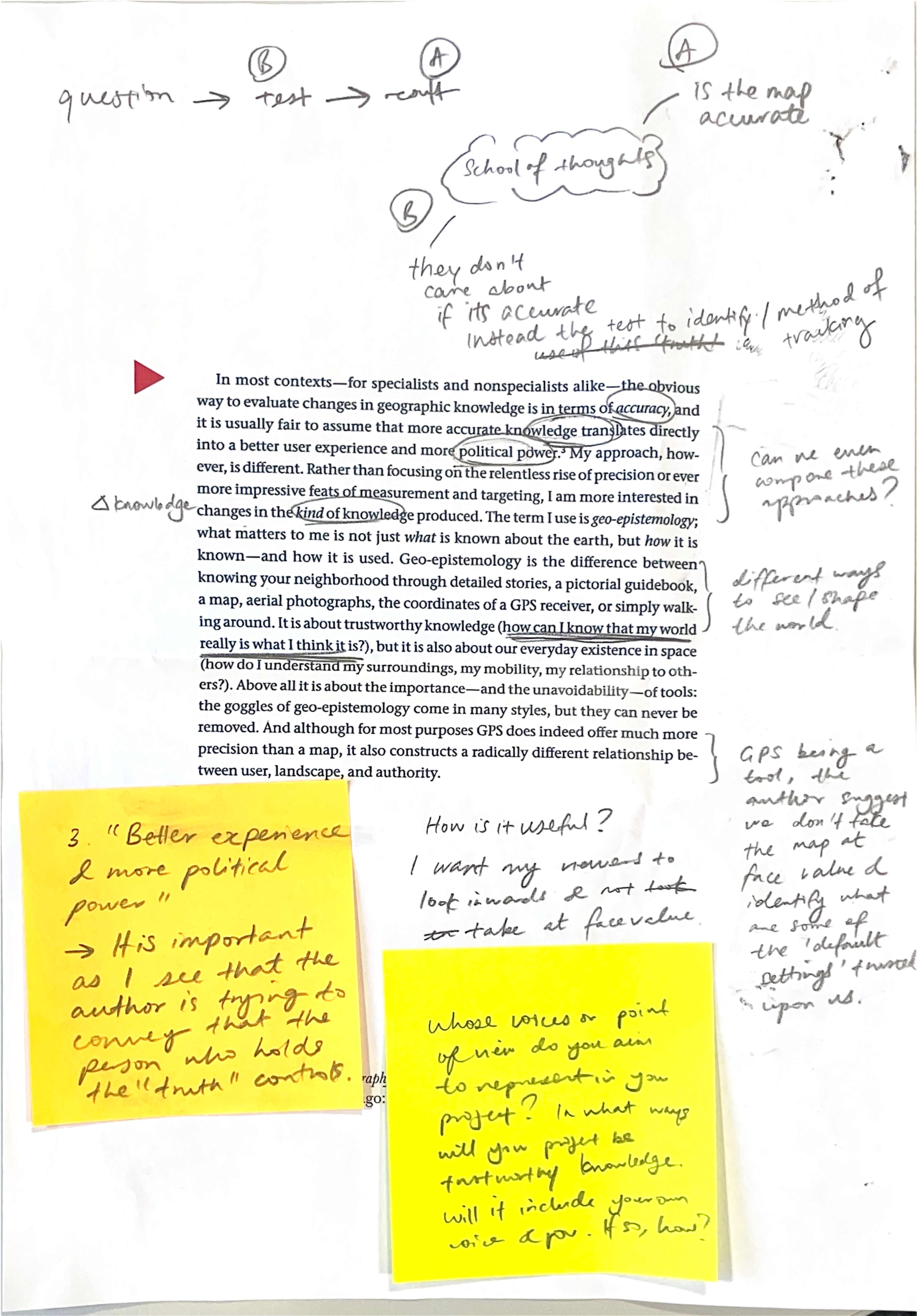 Author's annotations of Rankin's text.